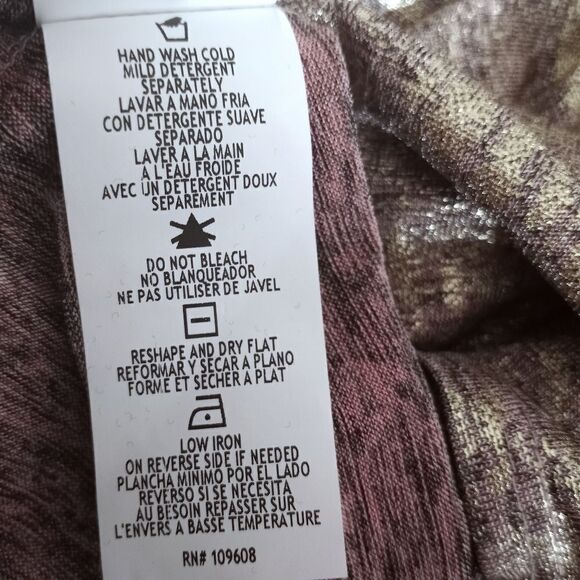 RHONDA SHEAR BLUSH & GOLD METALLIC COLD SHOULDER TOP SZ.L EUC - Picture 9 of 9